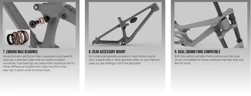 Transition Spire Alloy MTB Frame Set Raw-3